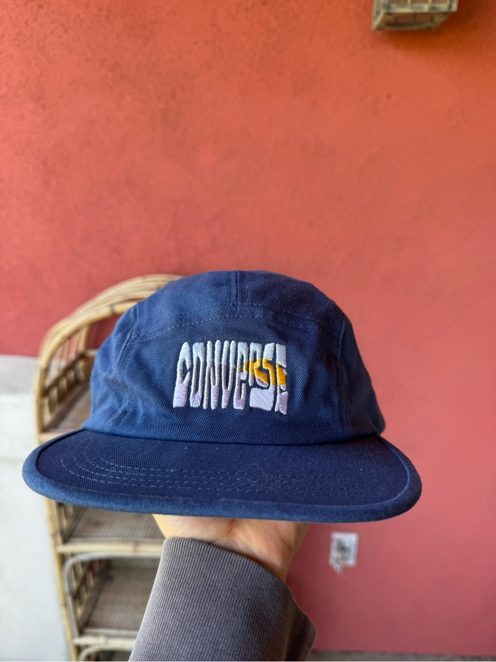 Converse Navy Blue Five-Panel Cap with Black Trim